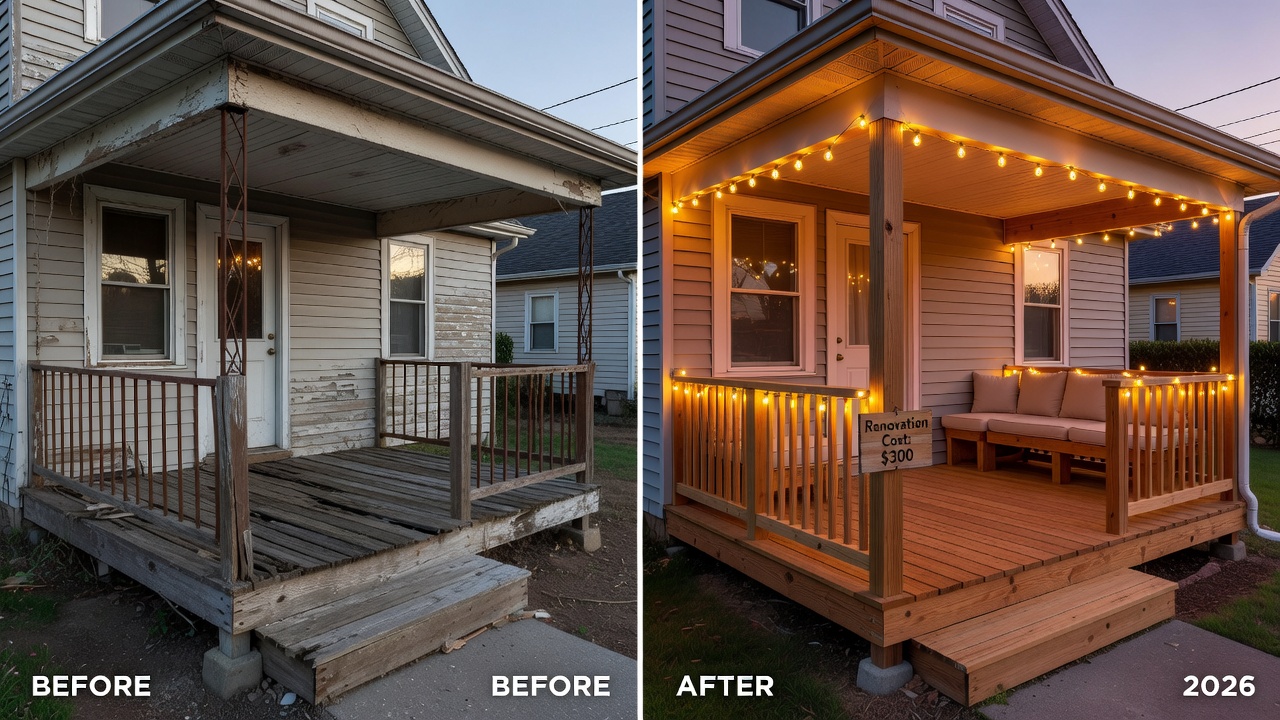 2026 Budget DIY Porch Renovation Ideas for Fixer Uppers