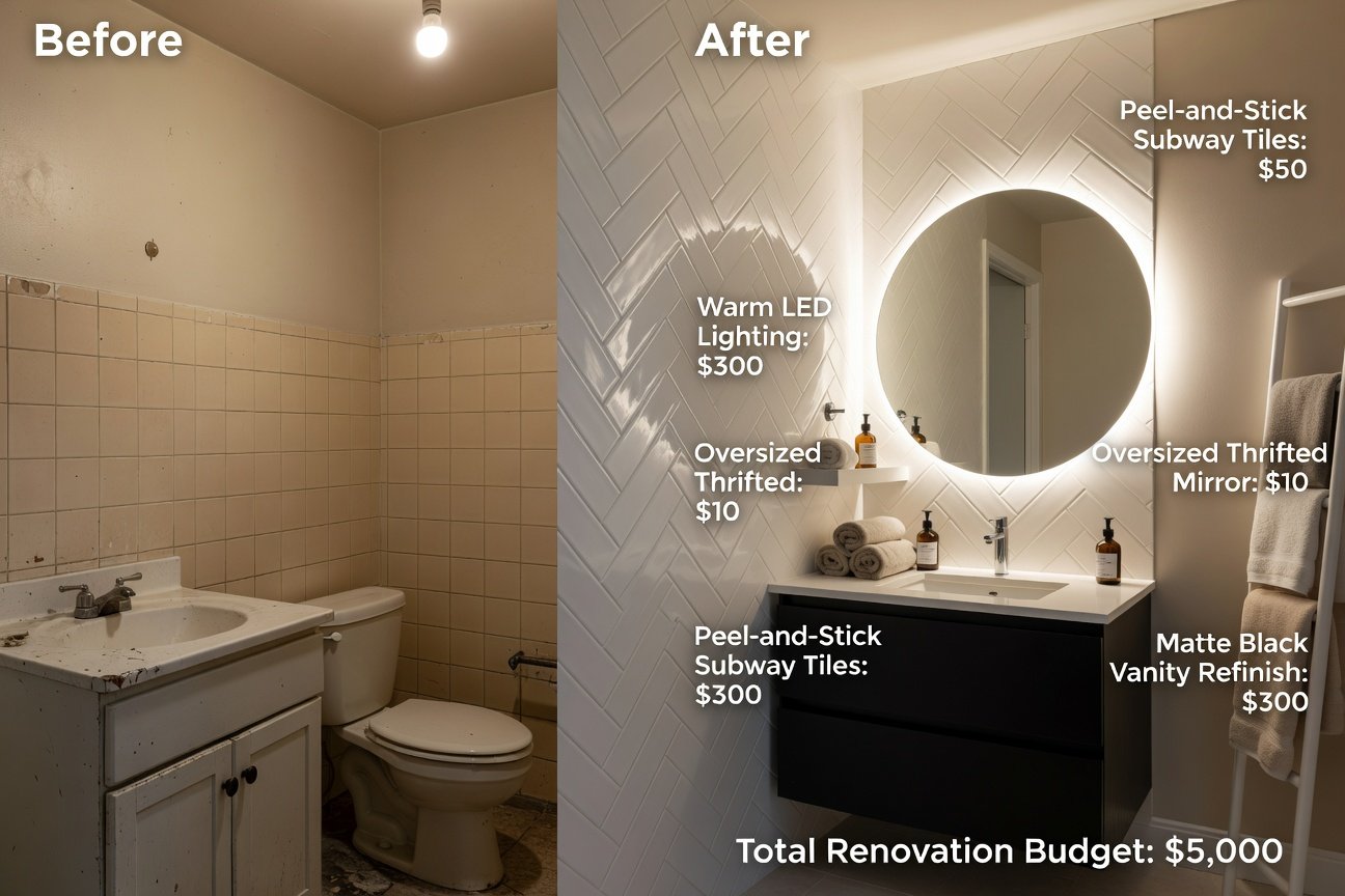 DIY Bathroom Reno: Fixer Upper Budget Hacks
